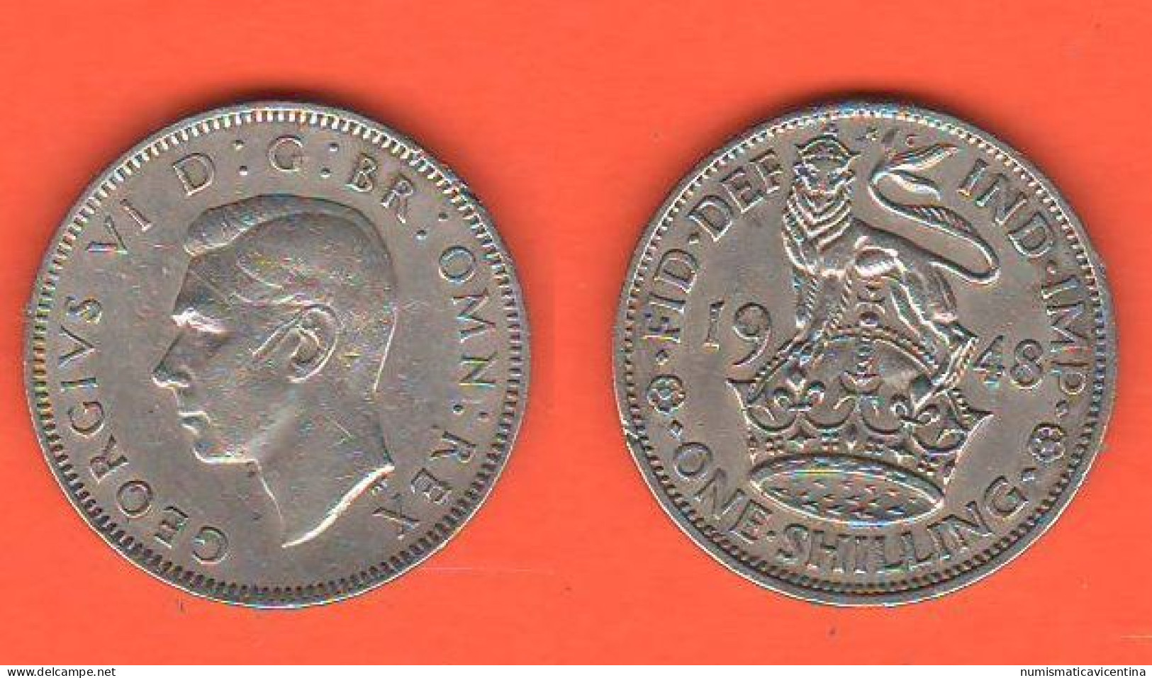 Great Britain One Shilling 1948 King George V° Inghilterra United Kingdom - I. 1 Shilling