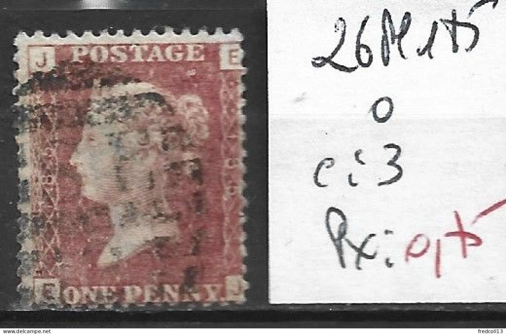 GRANDE-BRETAGNE 26 Planche 185 Oblitéré  Côte 3 € - Used Stamps