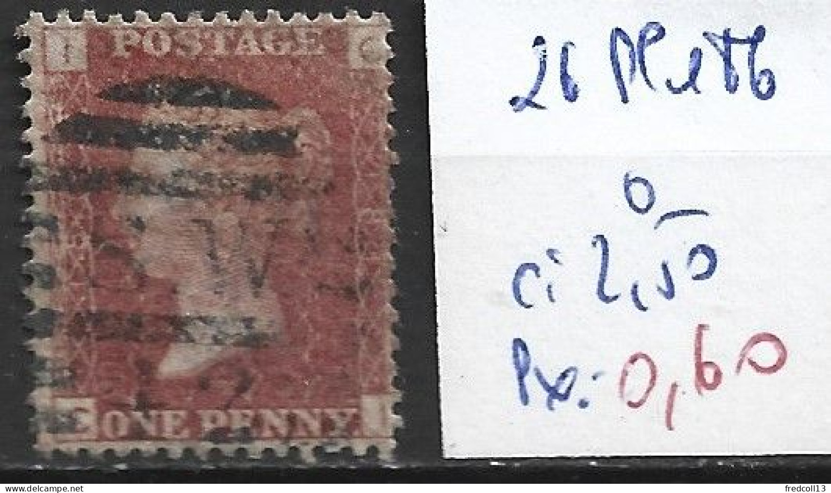 GRANDE-BRETAGNE 26 Planche 186 Oblitéré  Côte 2.50 € - Used Stamps