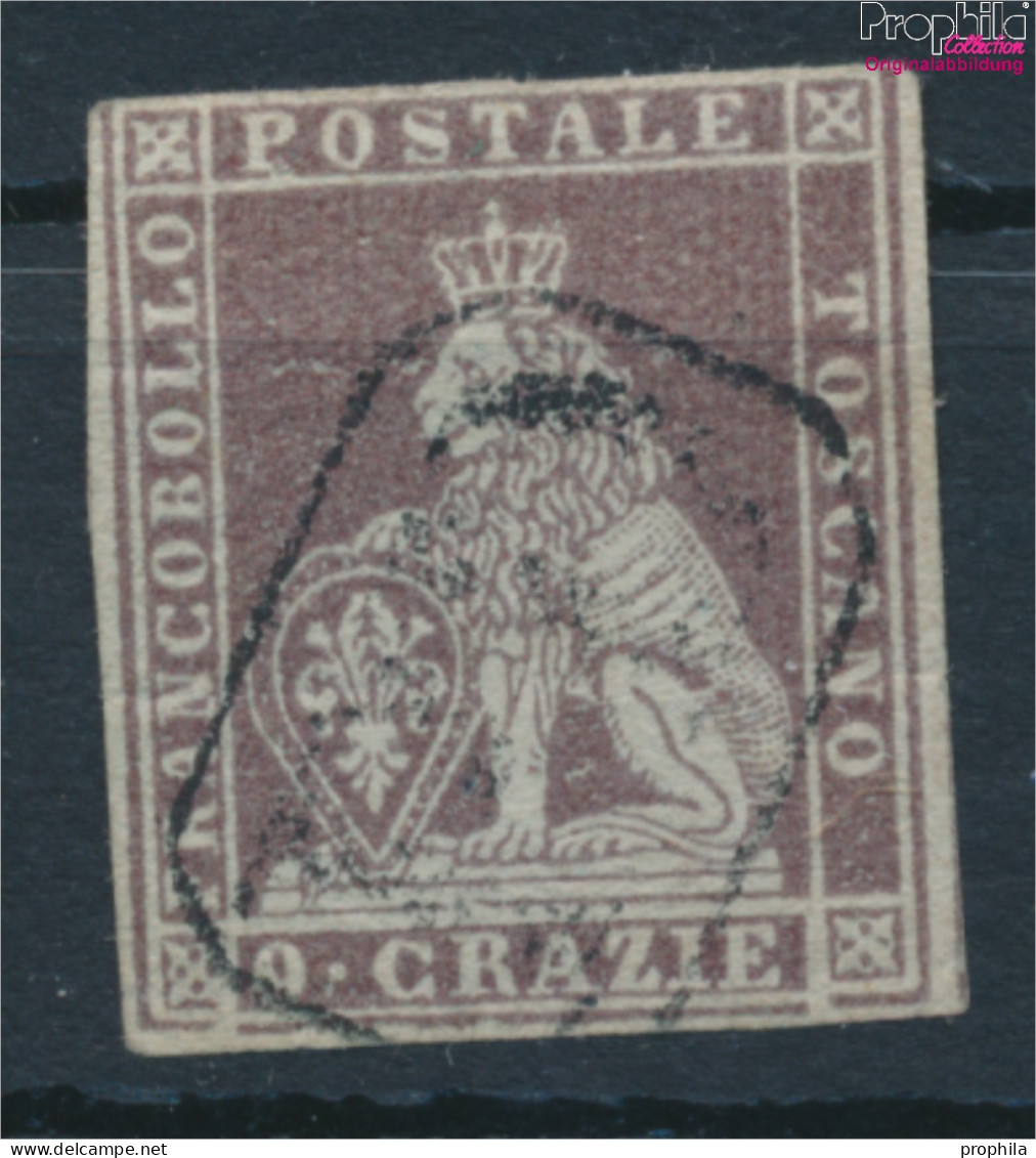 Italien - Toskana 8y Fein (B-Qualität) Gestempelt 1853 Löwe (10285052 - Toskana