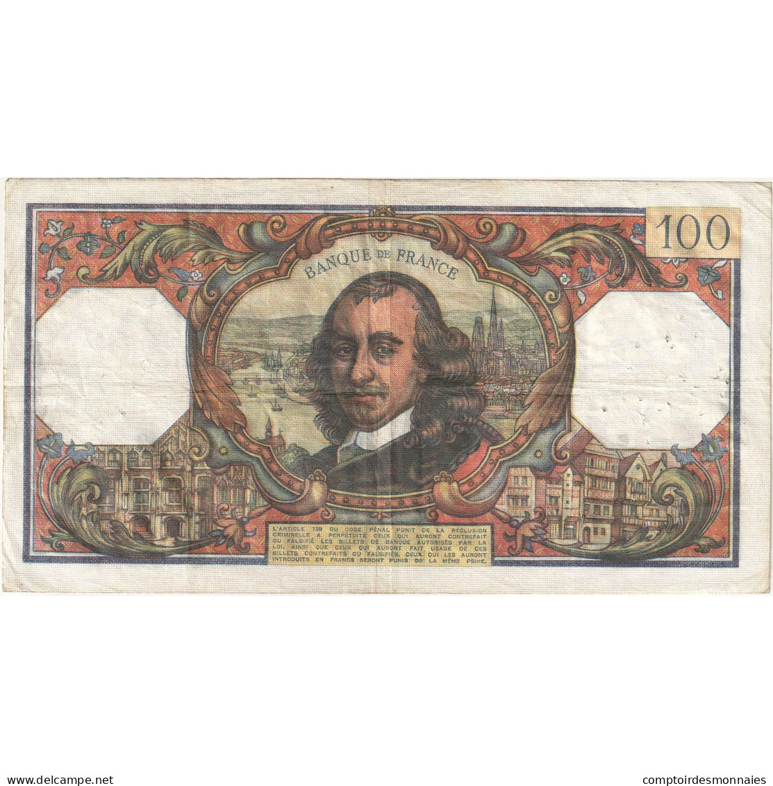 France, 100 Francs, Corneille, 1977, Z.1135, TB+, Fayette:65.57, KM:149f - 100 F 1964-1979 ''Corneille''