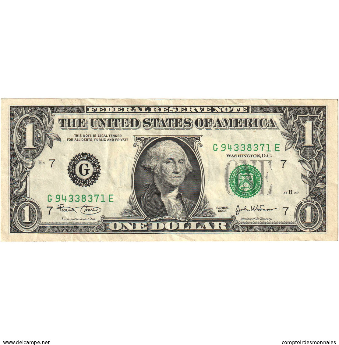 Billet, États-Unis, One Dollar, 2003, Chicago, KM:4660, SUP - Federal Reserve (1928-...)