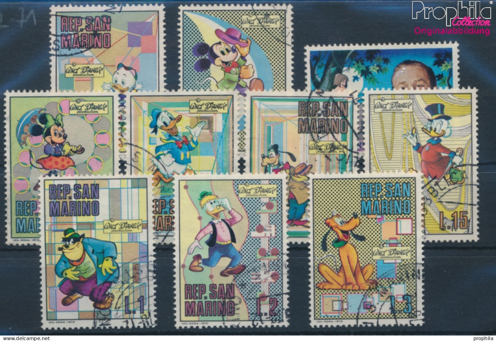 San Marino 962-971 (kompl.Ausg.) Gestempelt 1970 Walt-Disney-Figuren (10310550 - Used Stamps