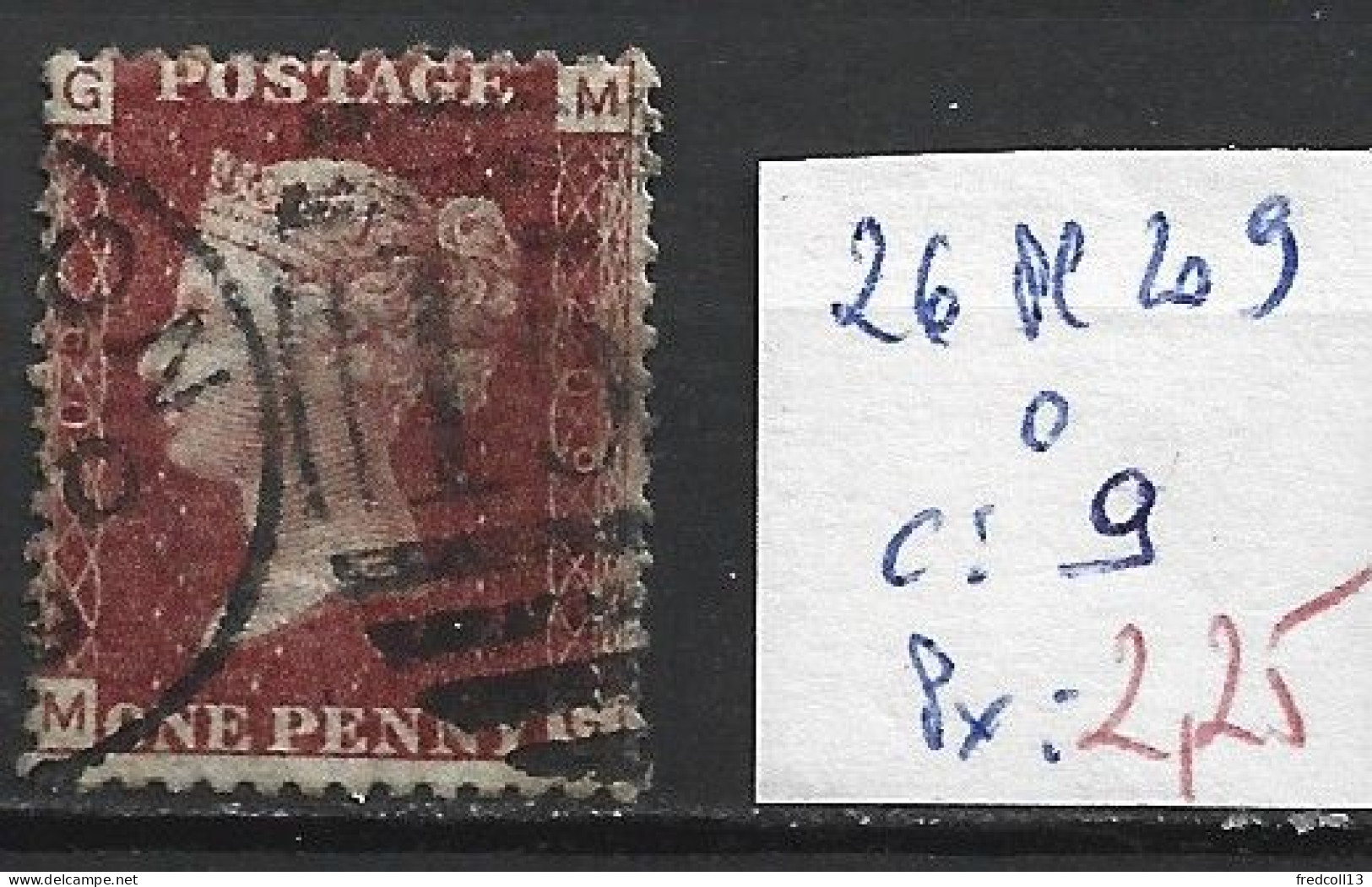 GRANDE-BRETAGNE 26 Planche 209 Oblitéré  Côte 9 € - Used Stamps