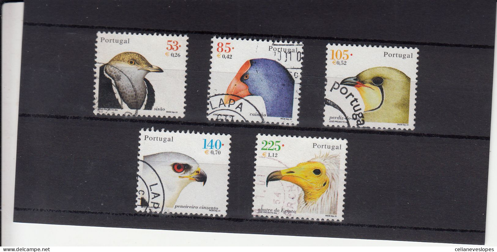 Portugal, (23), Aves De Portugal, 2000, Mundifil Nº 2748 A 2752 Used - Usado