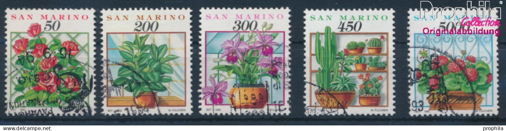 San Marino 1503-1507 (kompl.Ausg.) Gestempelt 1992 Zimmerpflanzen (10310447 - Used Stamps