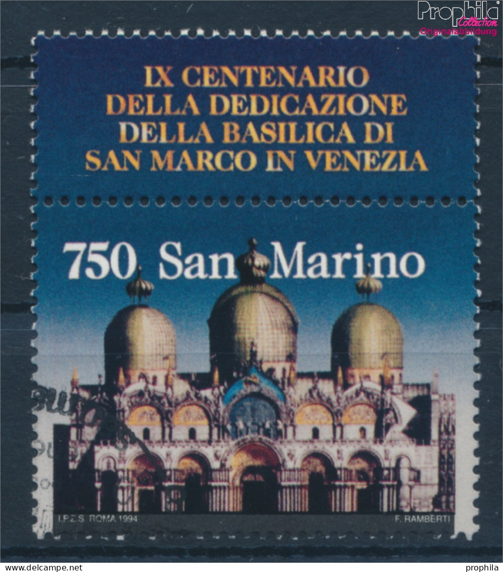 San Marino 1586I Zf Mit Zierfeld (kompl.Ausg.) Gestempelt 1994 Markuskirche (10310433 - Gebraucht