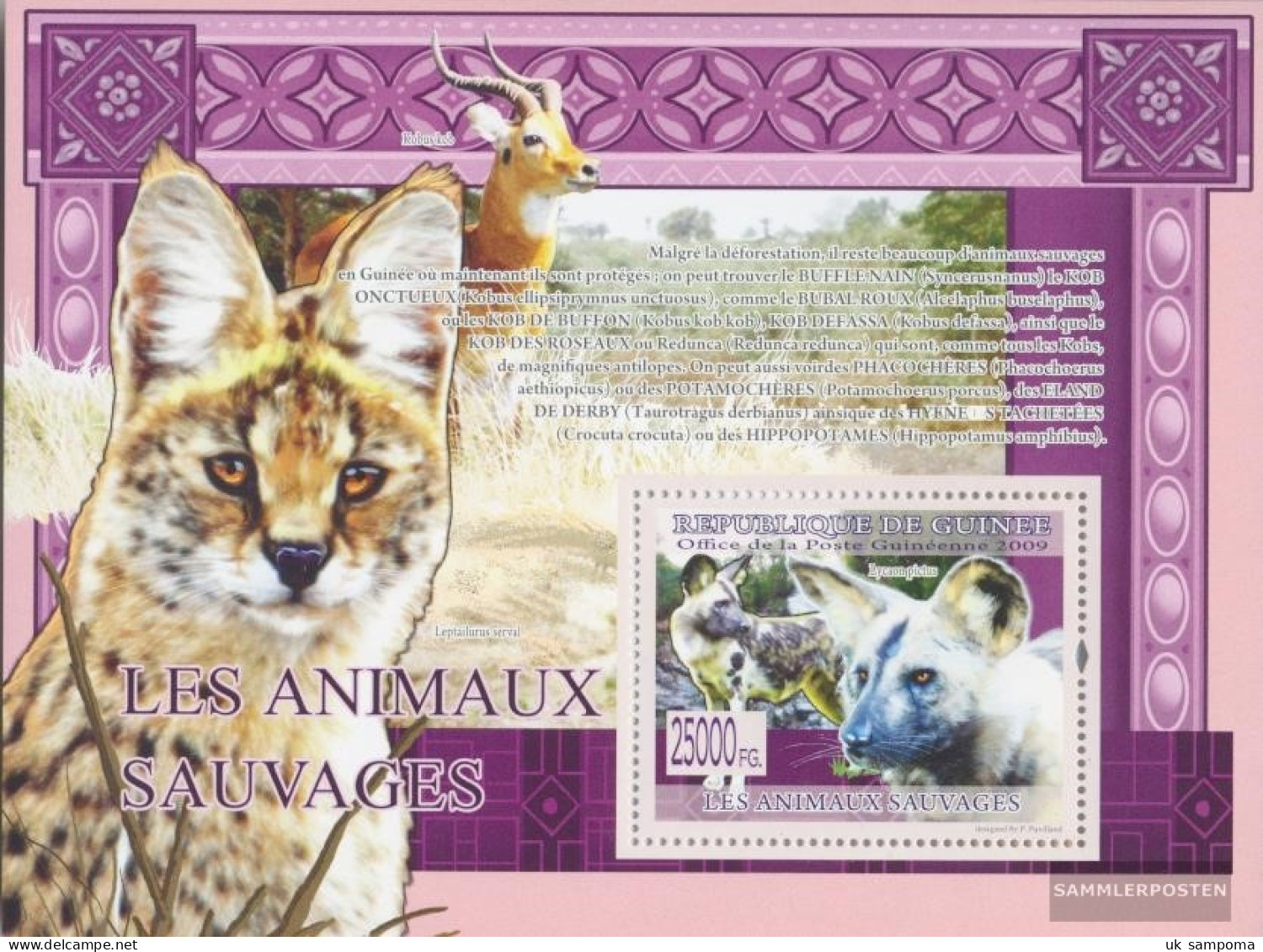 Guinea Miniature Sheet 1669 (complete. Issue) Unmounted Mint / Never Hinged 2009 Mammals - Guinée (1958-...)