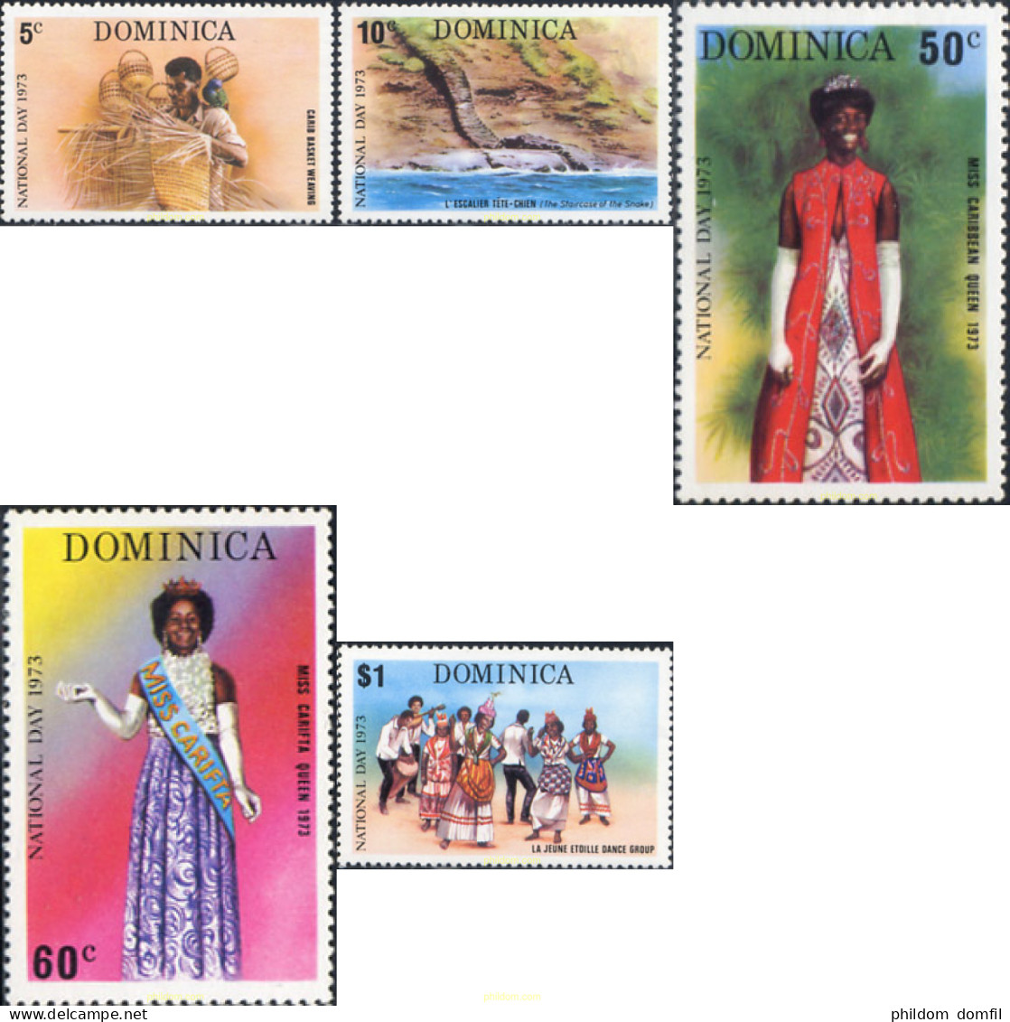 213345 MNH DOMINICA 1973 DIA NACIONAL - Dominique (...-1978)