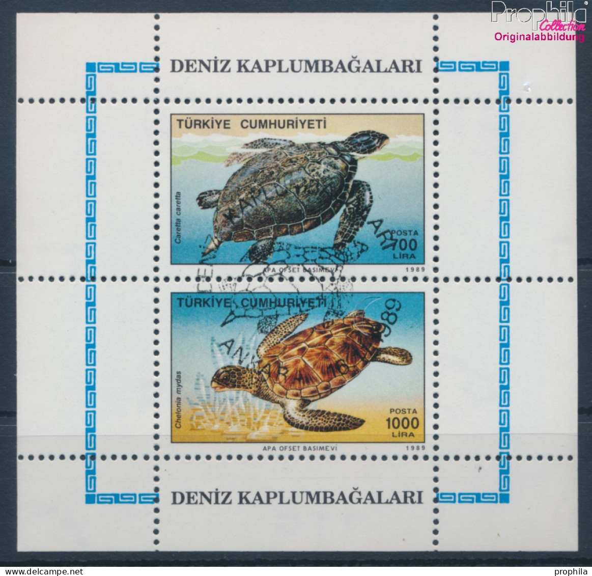Türkei Block28 (kompl.Ausg.) Gestempelt 1989 Meeresschildkröten (10309571 - Gebraucht