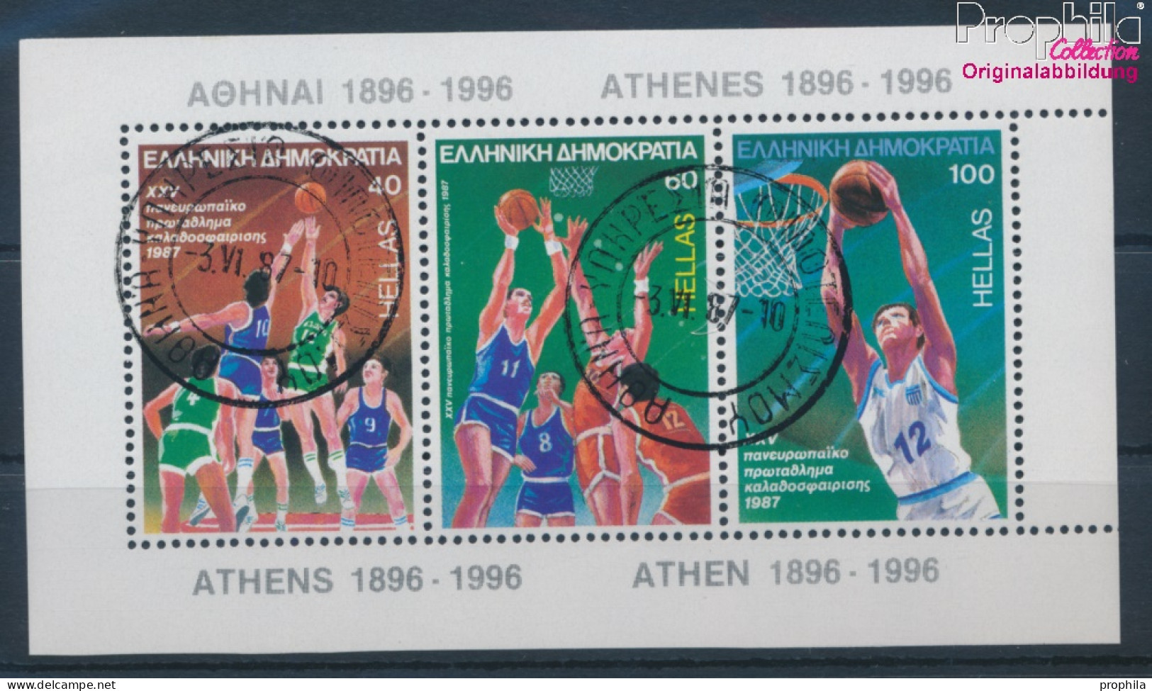 Griechenland Block6 (kompl.Ausg.) Gestempelt 1987 Basketball-EM (10309582 - Oblitérés