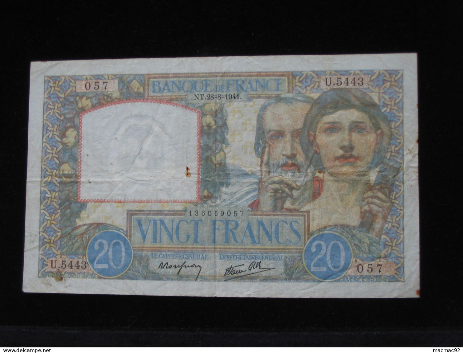 20 Vingt Francs SCIENCE ET TRAVAIL 1941  **** EN ACHAT IMMEDIAT **** - 20 F 1939-1942 ''Science Et Travail''