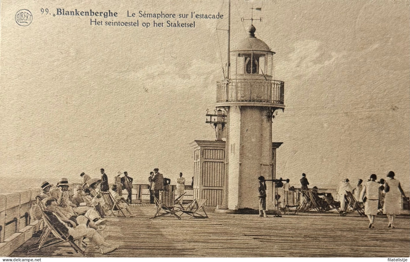 Blankenberge Le Semaphore Sur L’ Estacade - Blankenberge