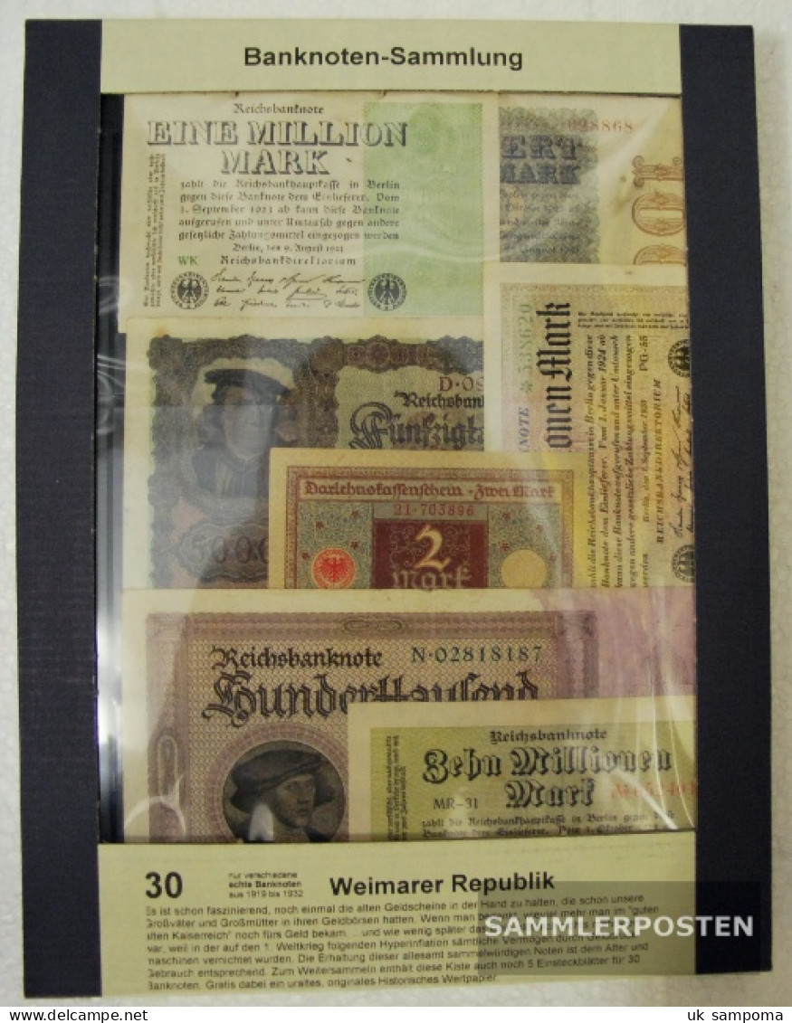 German Empire 30 Different Banknotes  Weimar Republic - Collections