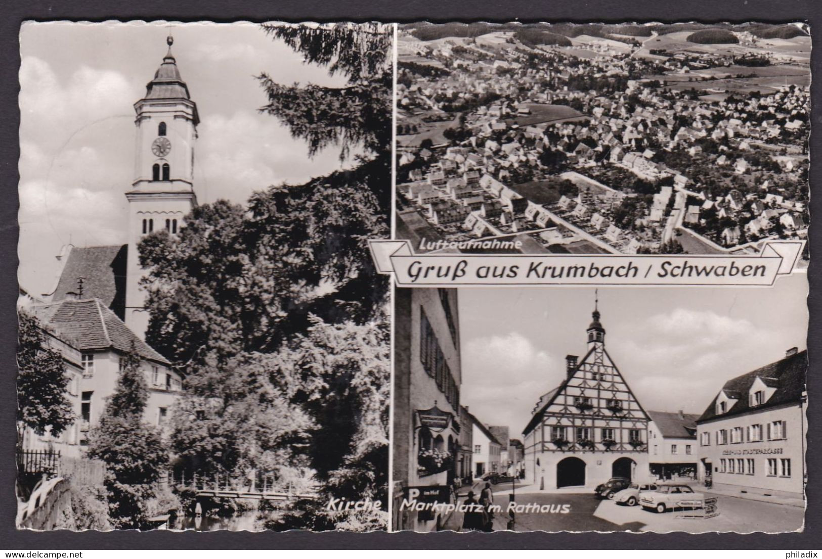 Germany - Krumbach / Schwaben Mehrbildkarte 1962 (N-799) - Krumbach