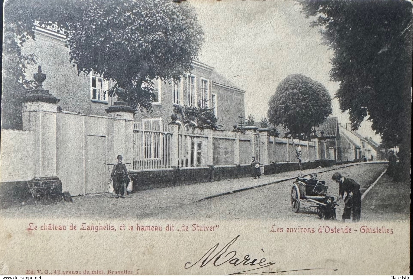 Gistel Le Chateau De Langhelis Et Le Hameau Dit “ De Stuiver” Hondekar - Gistel