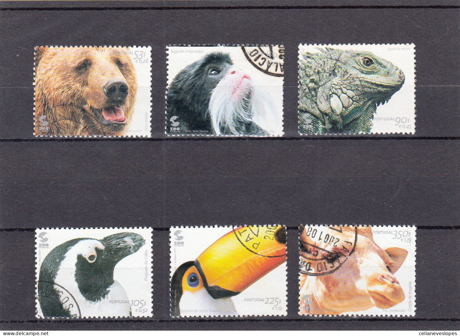 Portugal, (30), Animais Do Zoo De Lisboa, 2001, Mundifil Nº 2792 A 2797 Used - Used Stamps