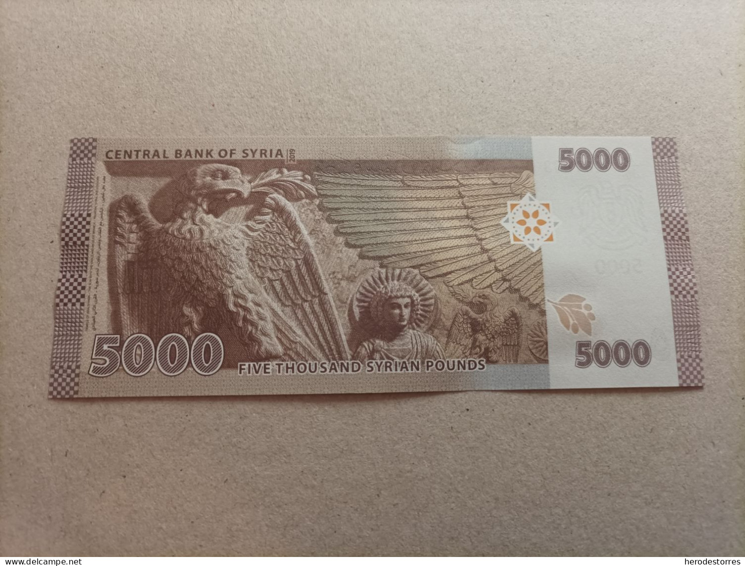 Billete De Siria De 5000 Syrian Pounds, Serie A, Año 2019, UNC - Syria