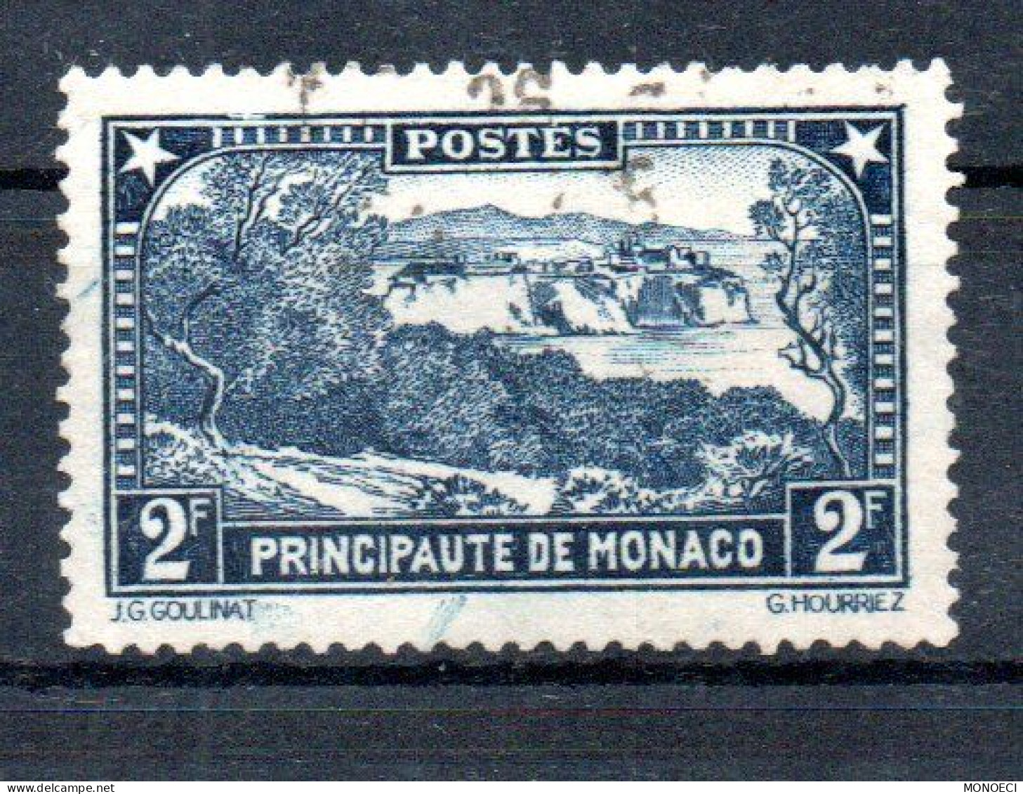 MONACO -- Timbre 2 Francs Rocher De Monaco - Gebraucht