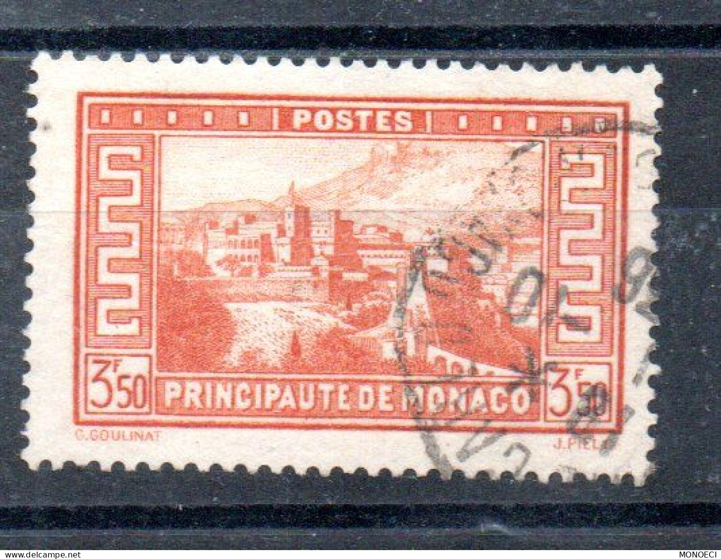 MONACO -- Timbre 3 Francs 50 --  Montée Au Palais - Used Stamps