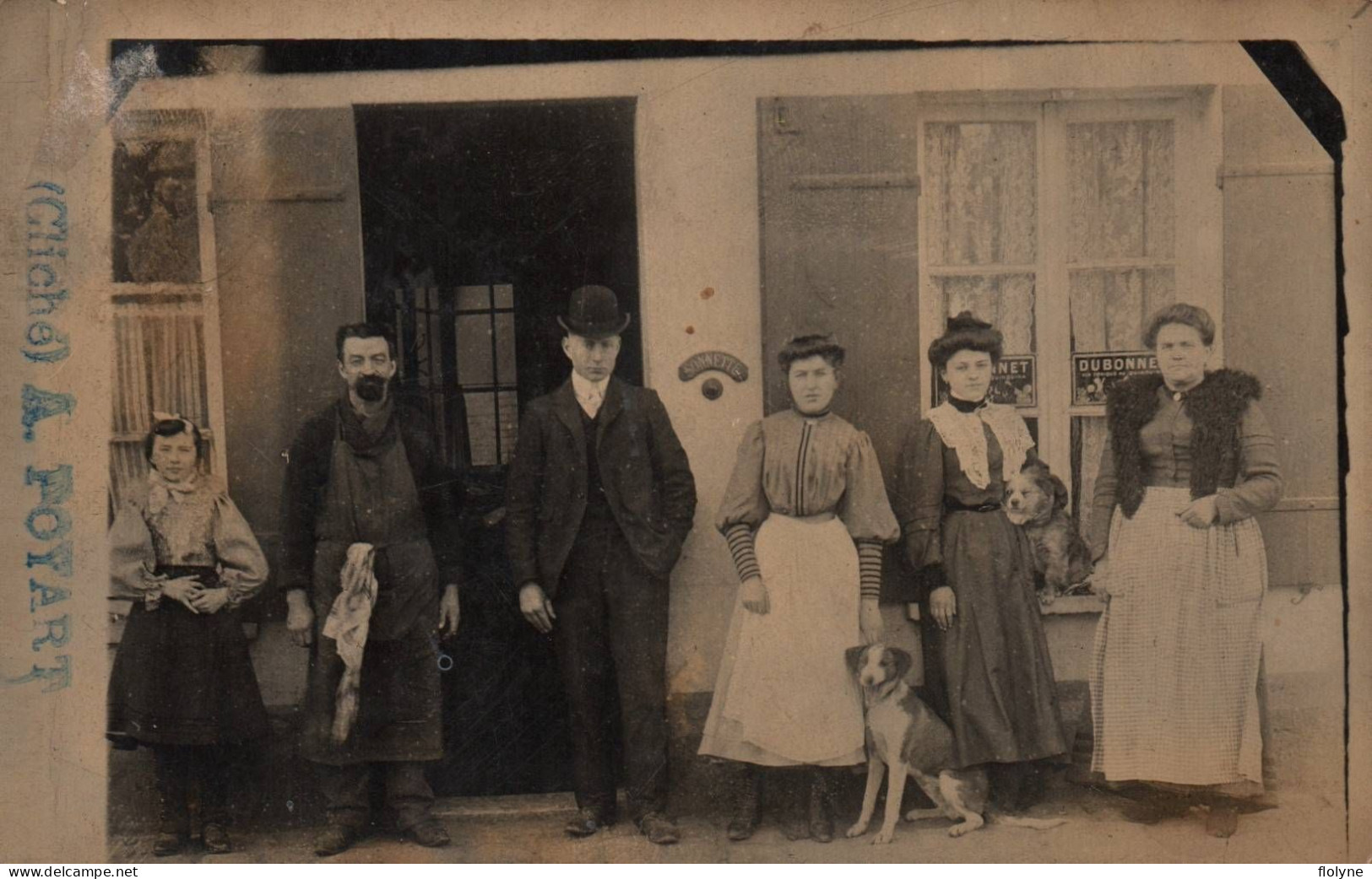 Carte Photo , à Identifier - Groupe Famille - Cliché A. POYART - Cachet De Départ , ANET 28 - Da Identificare