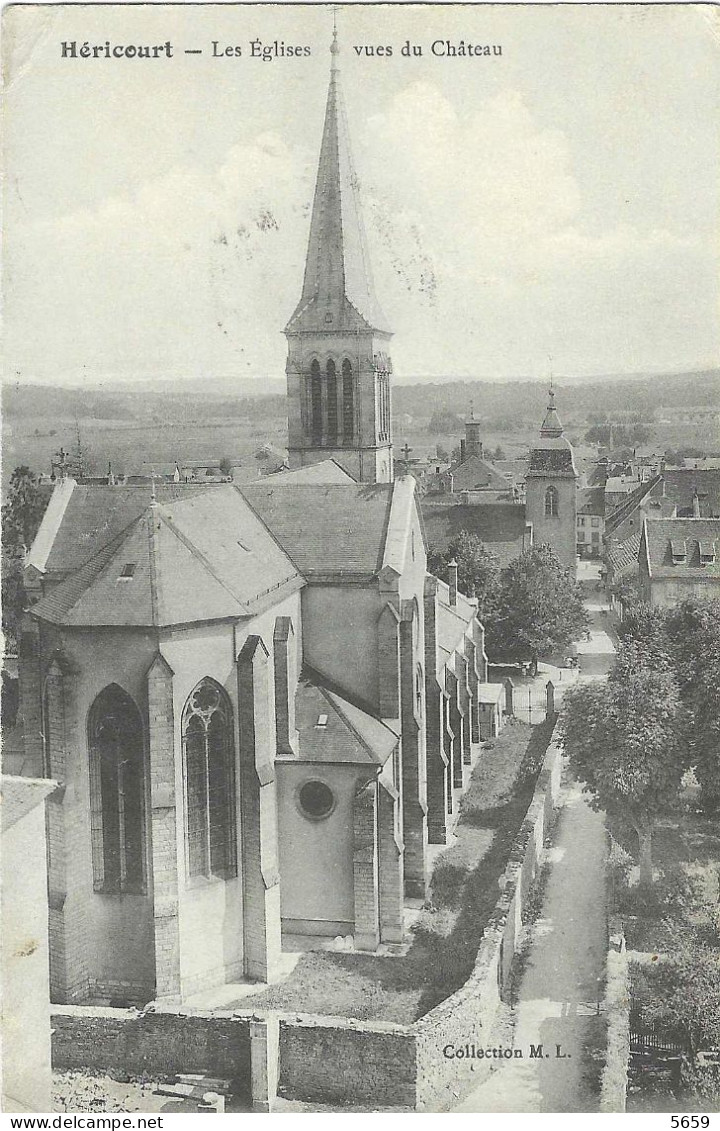 Hericourt   Les églises Vues Du Château - Héricourt