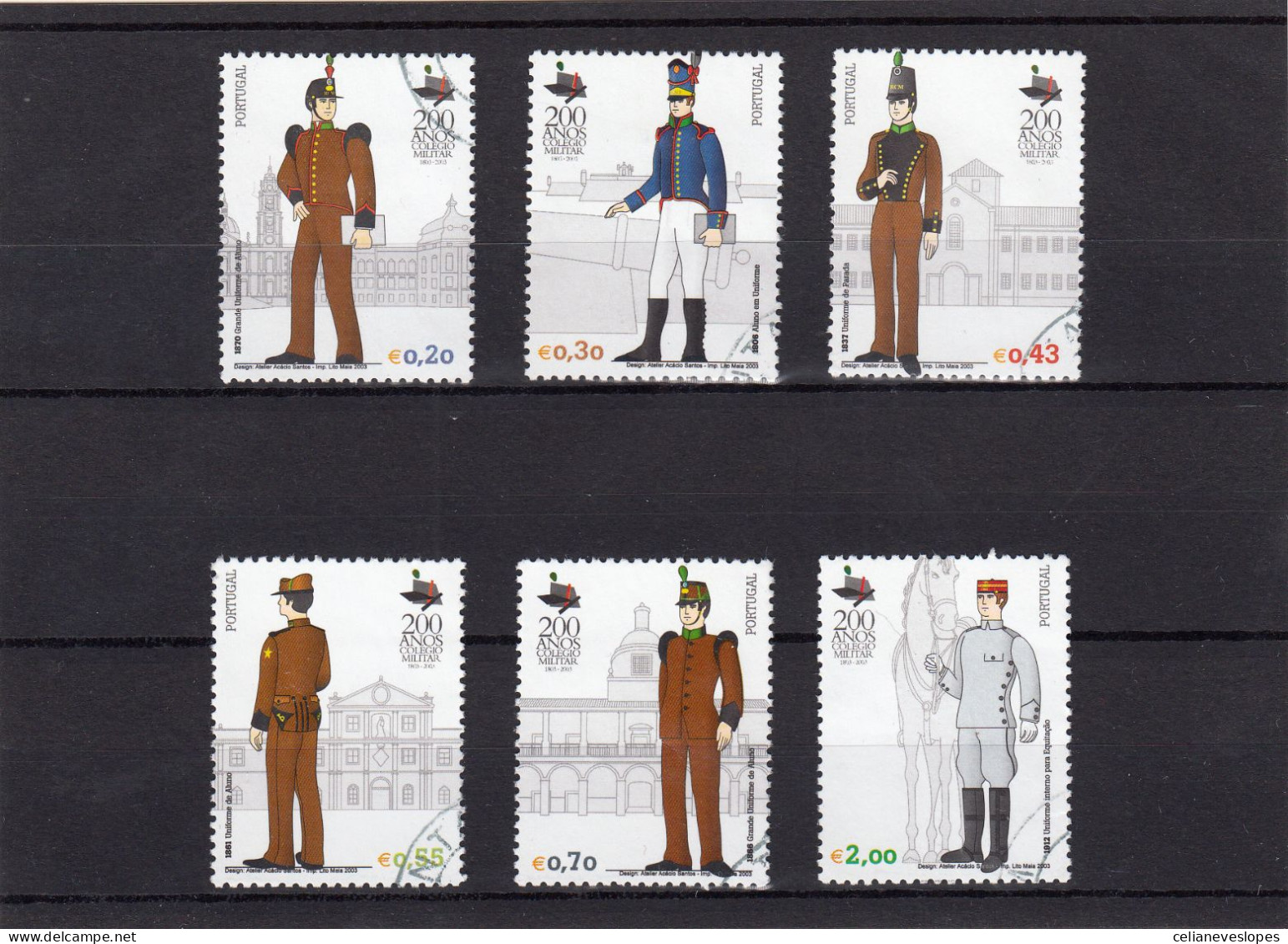 Portugal, (41), 200 Anos Do Colégio Militar, 2002, Mundifil Nº 2926 A 2931 Used - Oblitérés