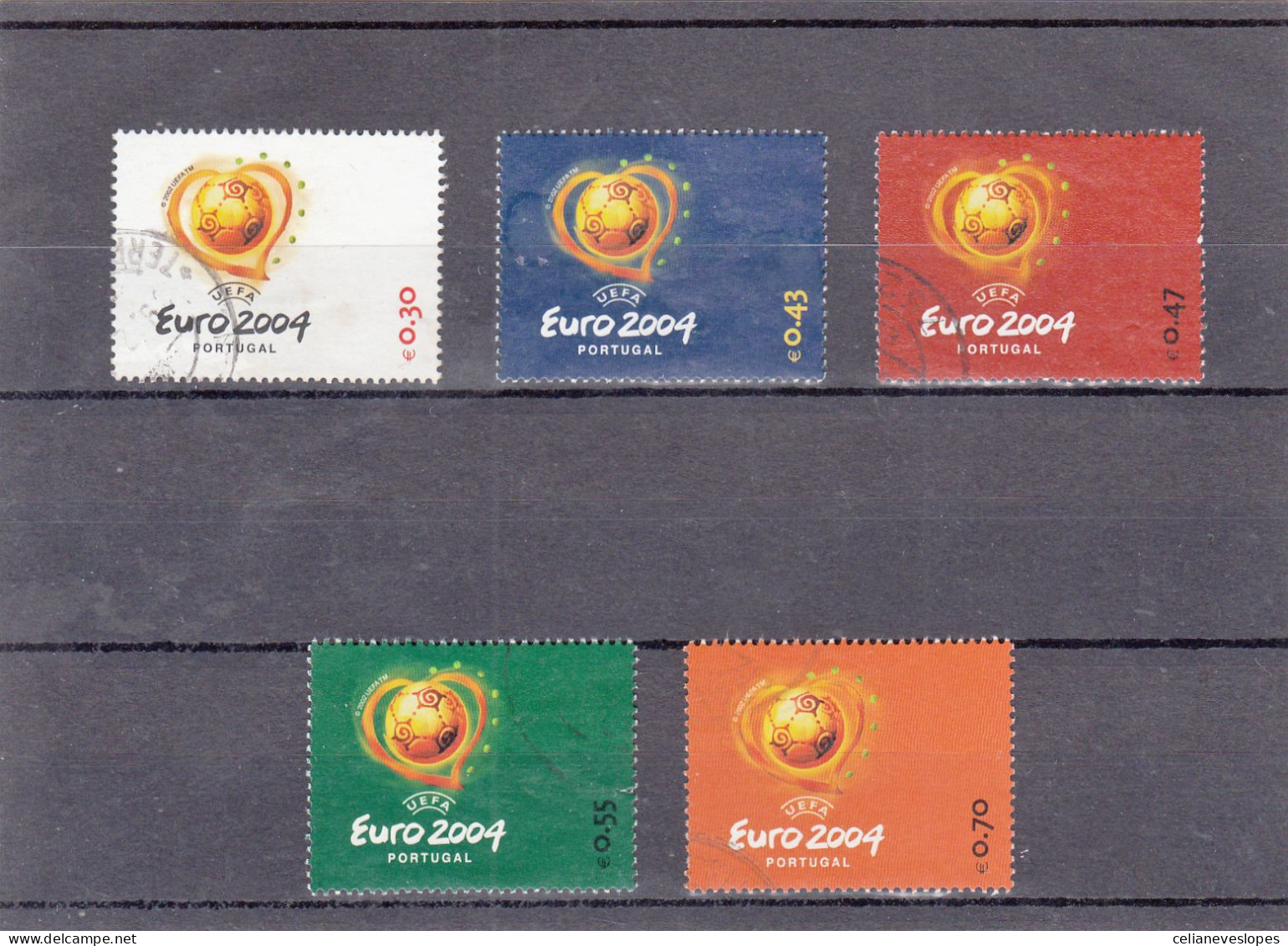 Portugal, (44), UEFA Euro 2004, 2003, Mundifil Nº 2980 A 2984 Used - Oblitérés