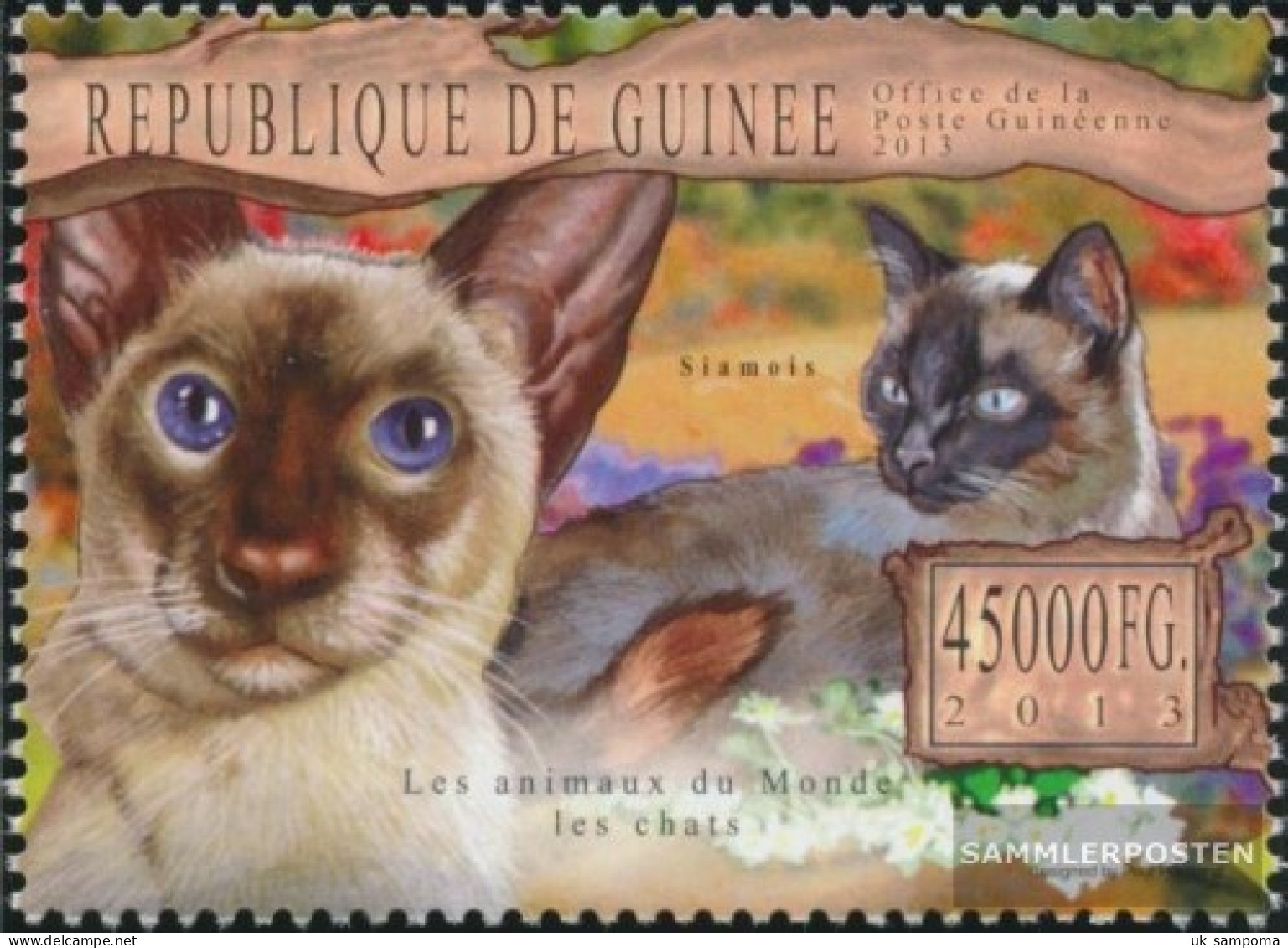 Guinea 9848 (complete. Issue) Unmounted Mint / Never Hinged 2013 Cats (Siamos) - Guinée (1958-...)