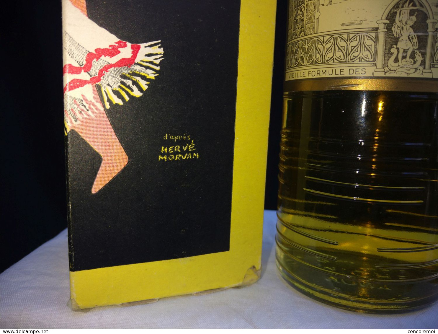 Flacon à Parfum Ancien, Eau De Cologne 70 °Mont Saint Michel, Boite Illustré D'après Hervé Morvan - Femme