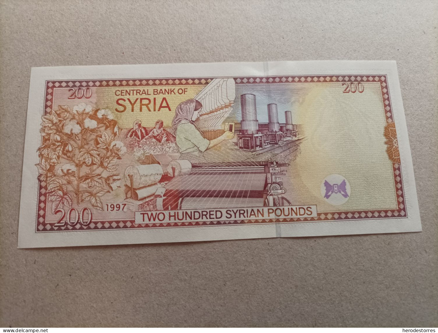 Billete De Siria De 200 Syrian Pounds, Serie A, Año 1997, UNC - Syria