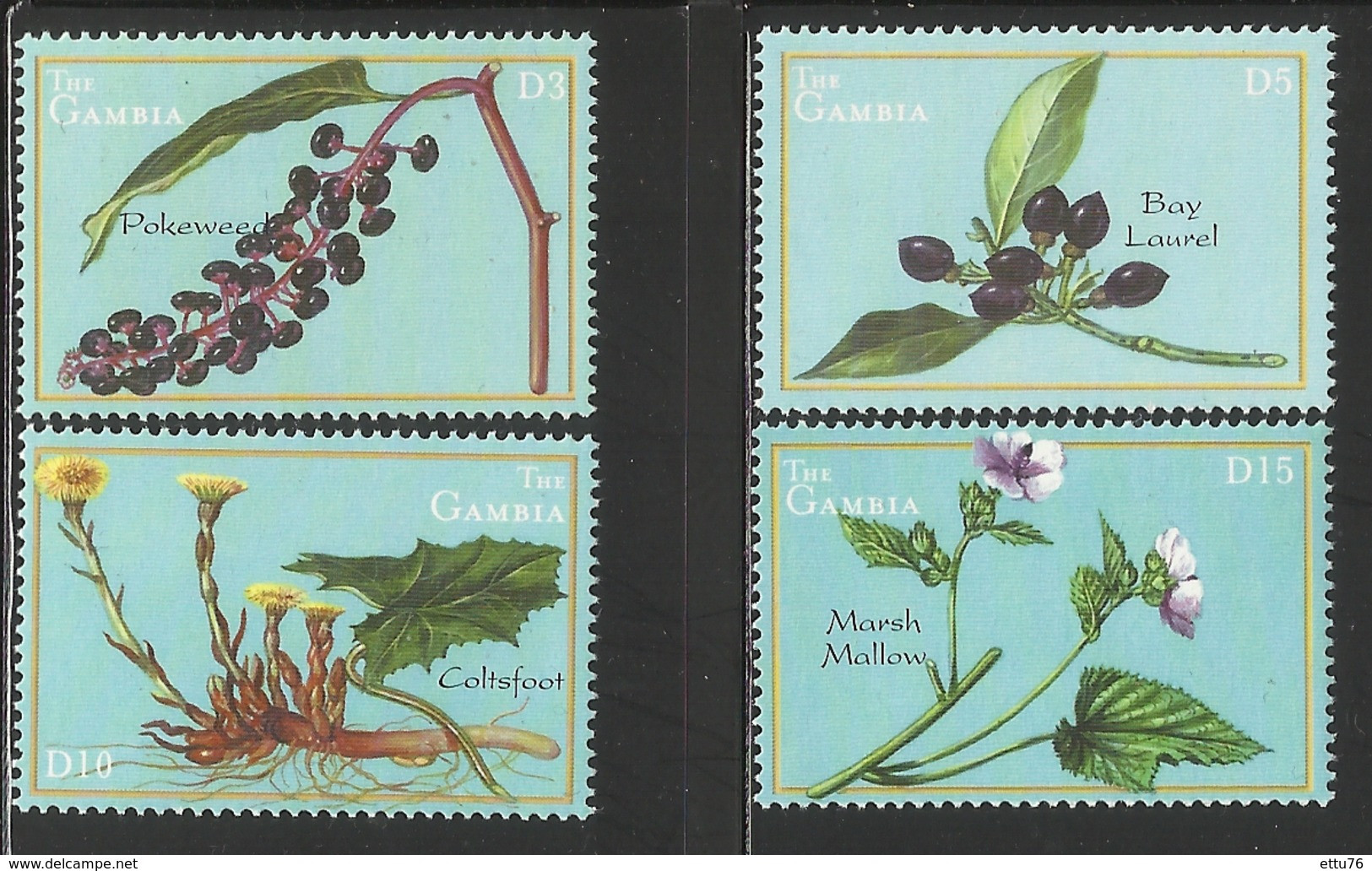 Gambia  2001  Medicinal Plants  Set  MNH - Plantes Médicinales