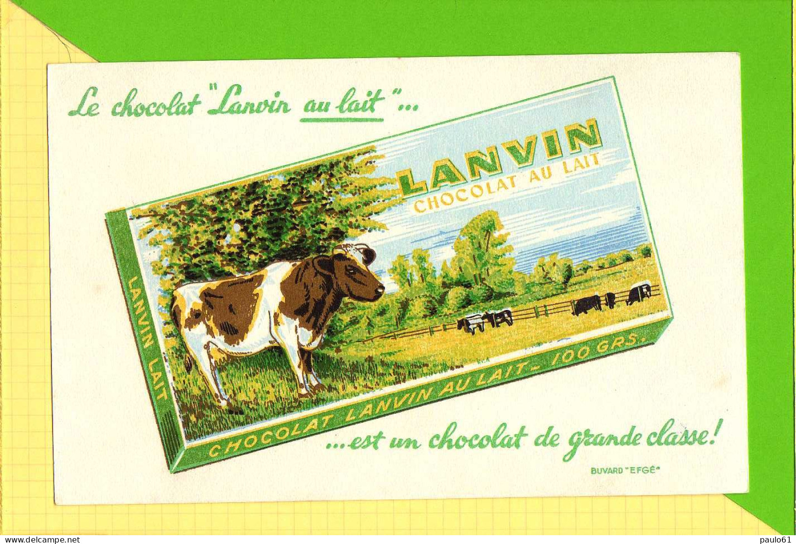 BUVARD & Blotting Paper : LANVIN Chocolat Au Lait - Chocolat