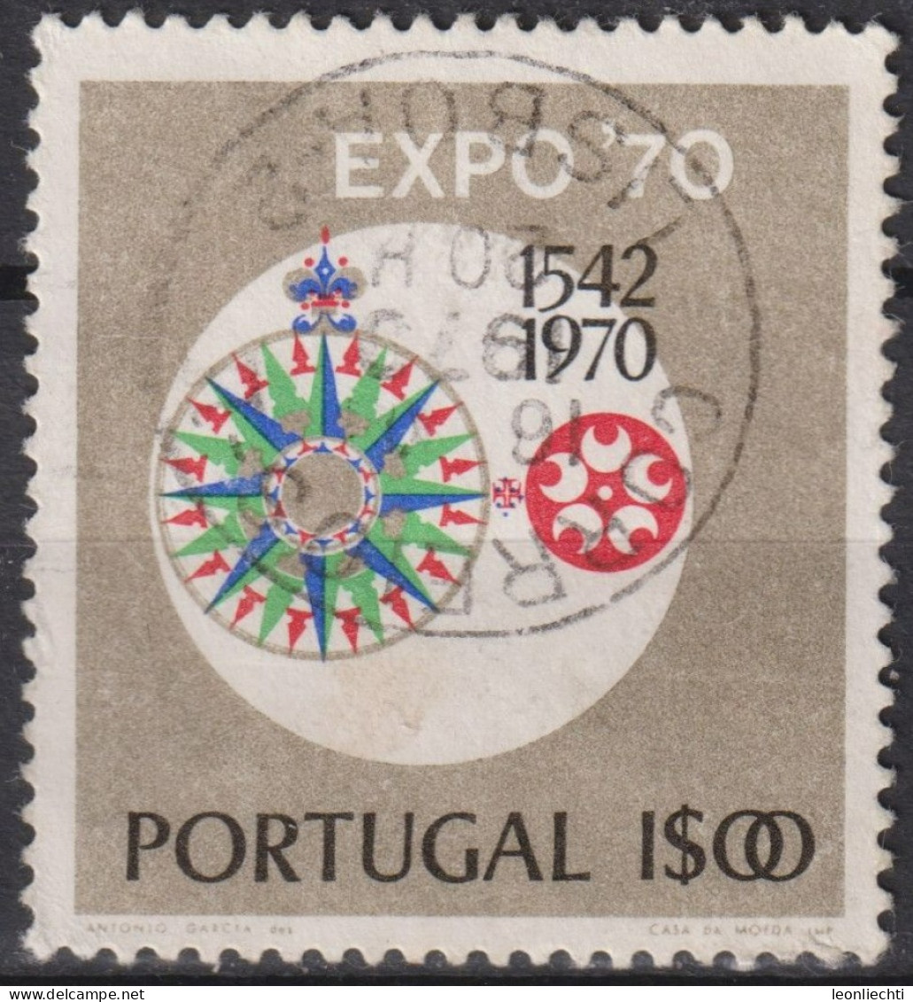 1970 Portugal ° Mi:PT 1105, Sn:PT 1073, Yt:PT 1086, Expo '70", Osaka, Compass Rose - 1970 – Osaka (Japan)