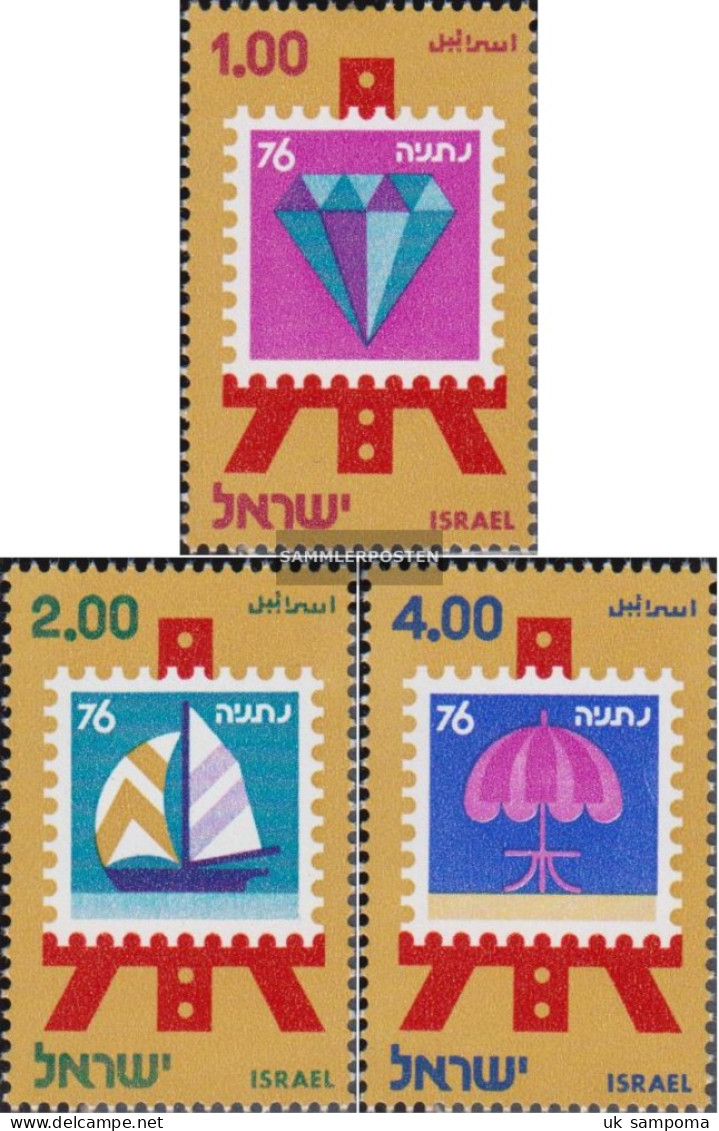 Israel 665-667 (complete Issue) Unmounted Mint / Never Hinged 1976 Stamp Exhibition - Nuevos (sin Tab)