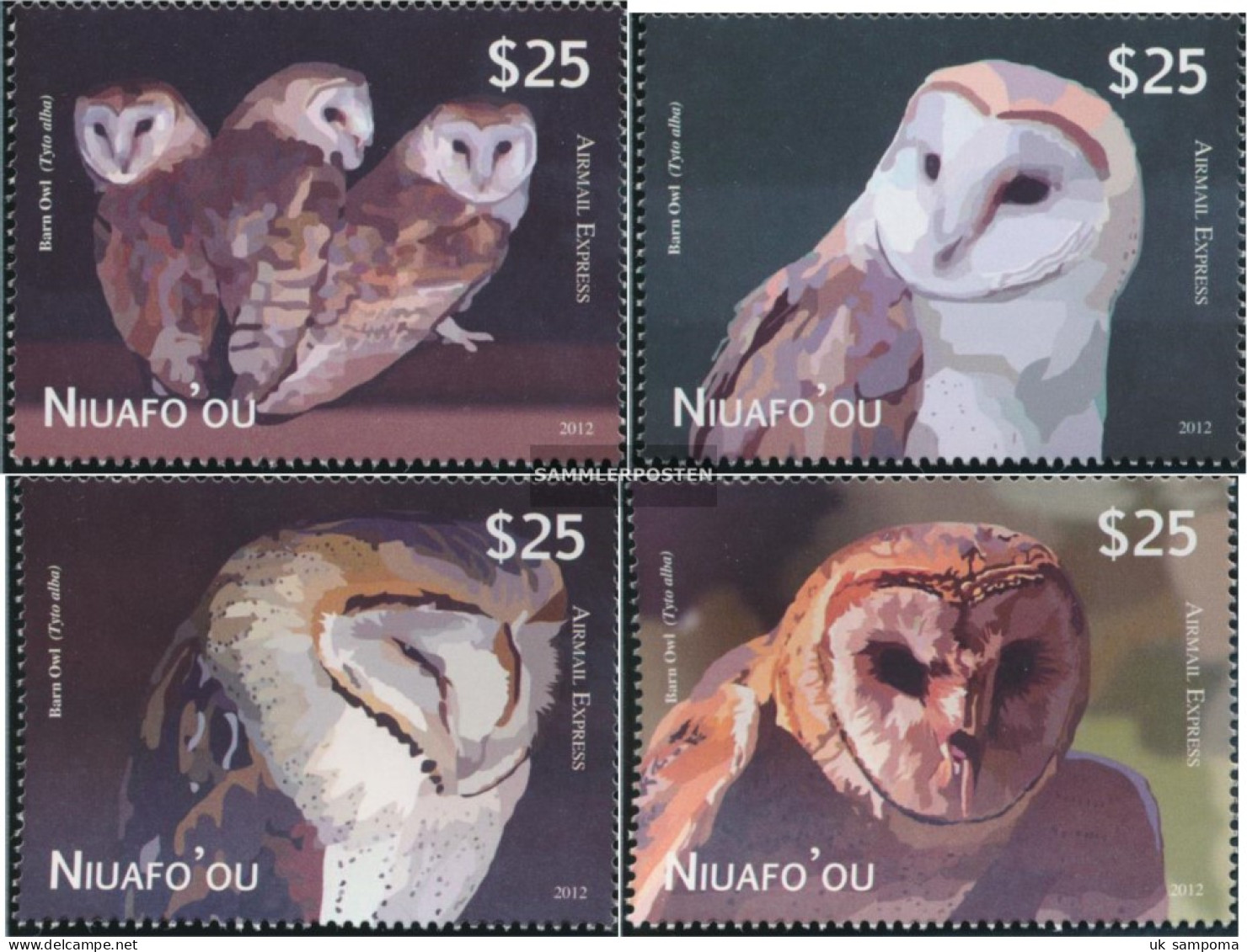 Niuafo Ou - Island 479-482 (complete Issue) Unmounted Mint / Never Hinged 2012 Schleiereule - Prince Edward (Insel)