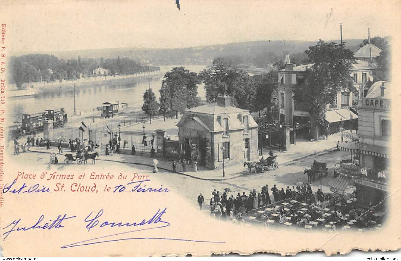 Saint Cloud         92         Parc De Saint Cloud .Et Place D'Armes   2 Cartes  1 Rongée En Bas  (voir Scan) - Saint Cloud