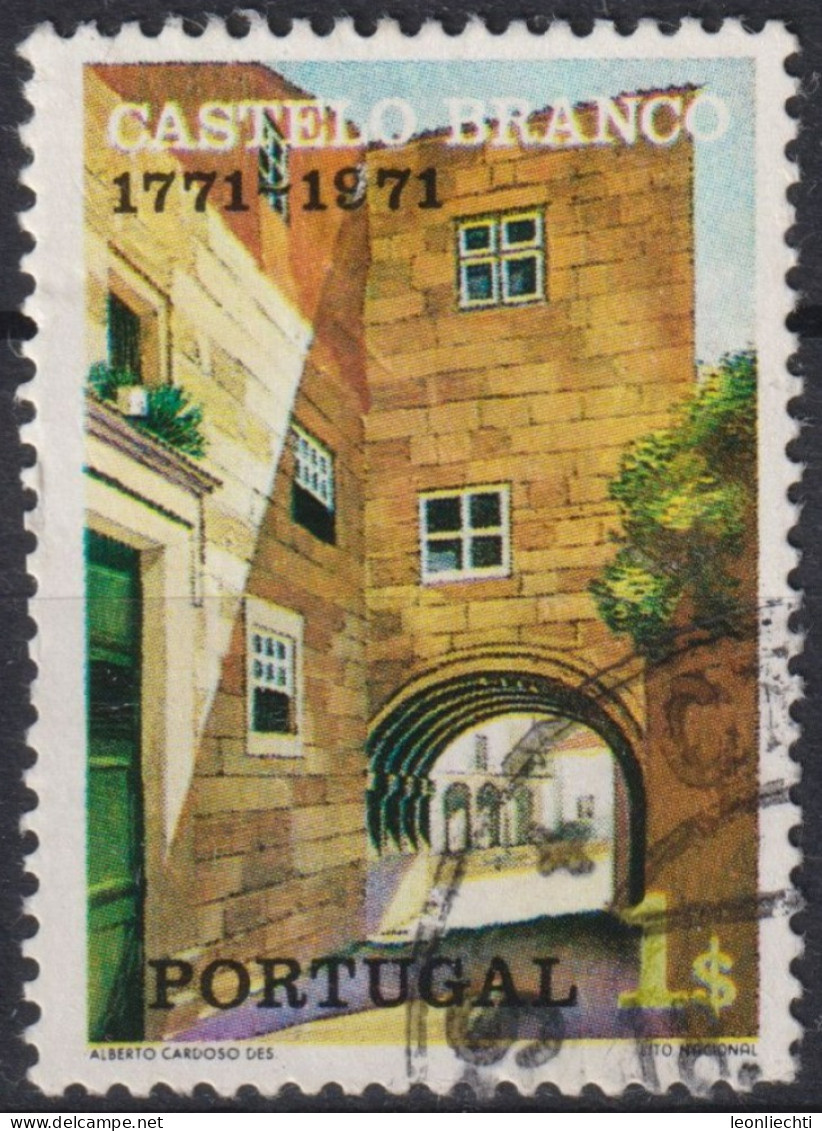 1971 Portugal ° Mi:PT 1143, Sn:PT 1110, Yt:PT 1123, Bicentenary Of Castelo Branco, Town Gate - Used Stamps