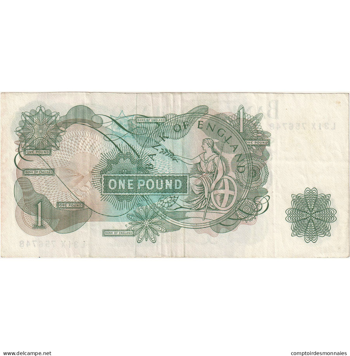 Billet, Grande-Bretagne, 1 Pound, UNDATED 1962-66, KM:374c, TTB+ - 1 Pound