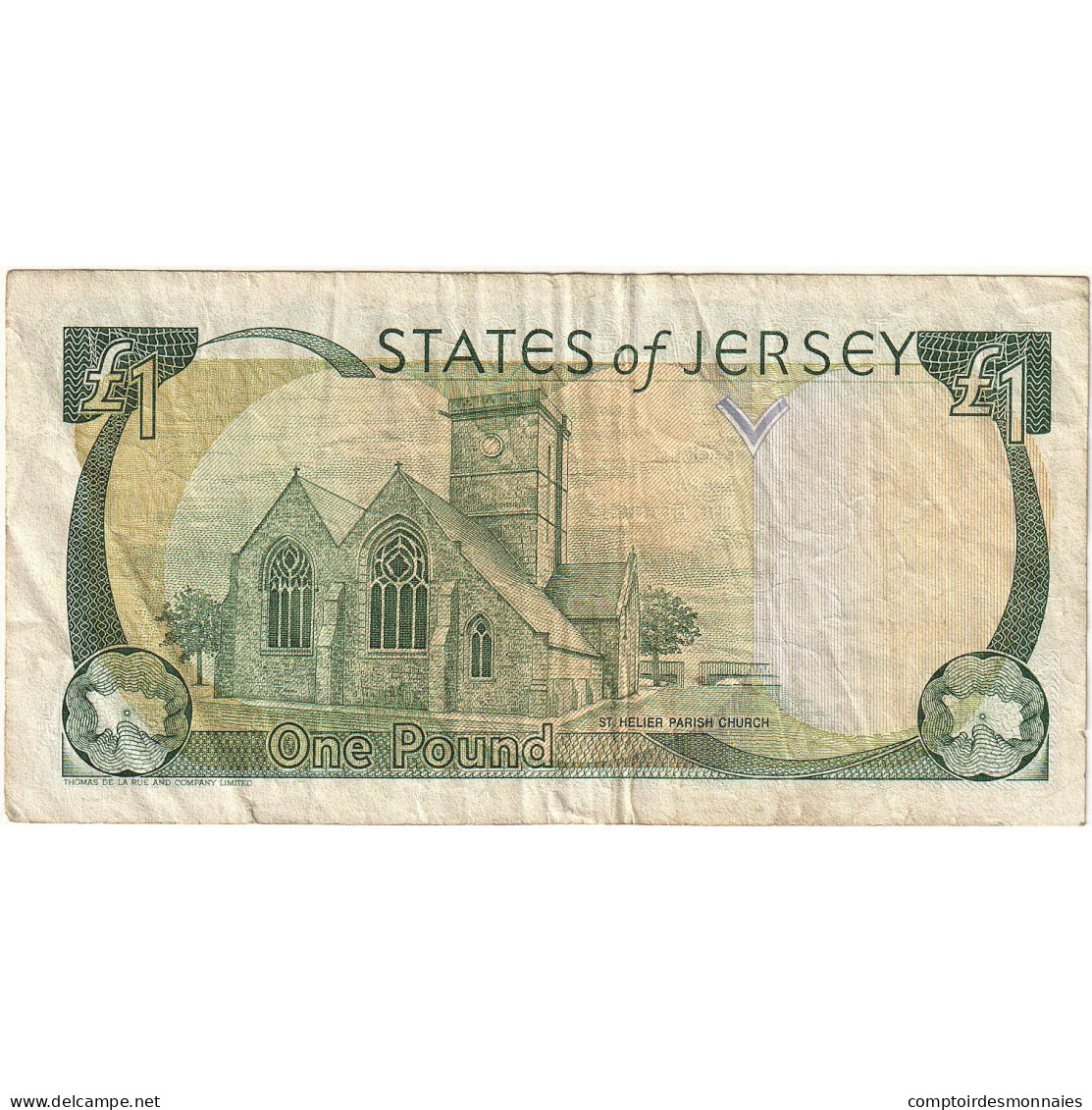 Billet, Jersey, 1 Pound, Undated (2000), KM:26b, TTB - Jersey