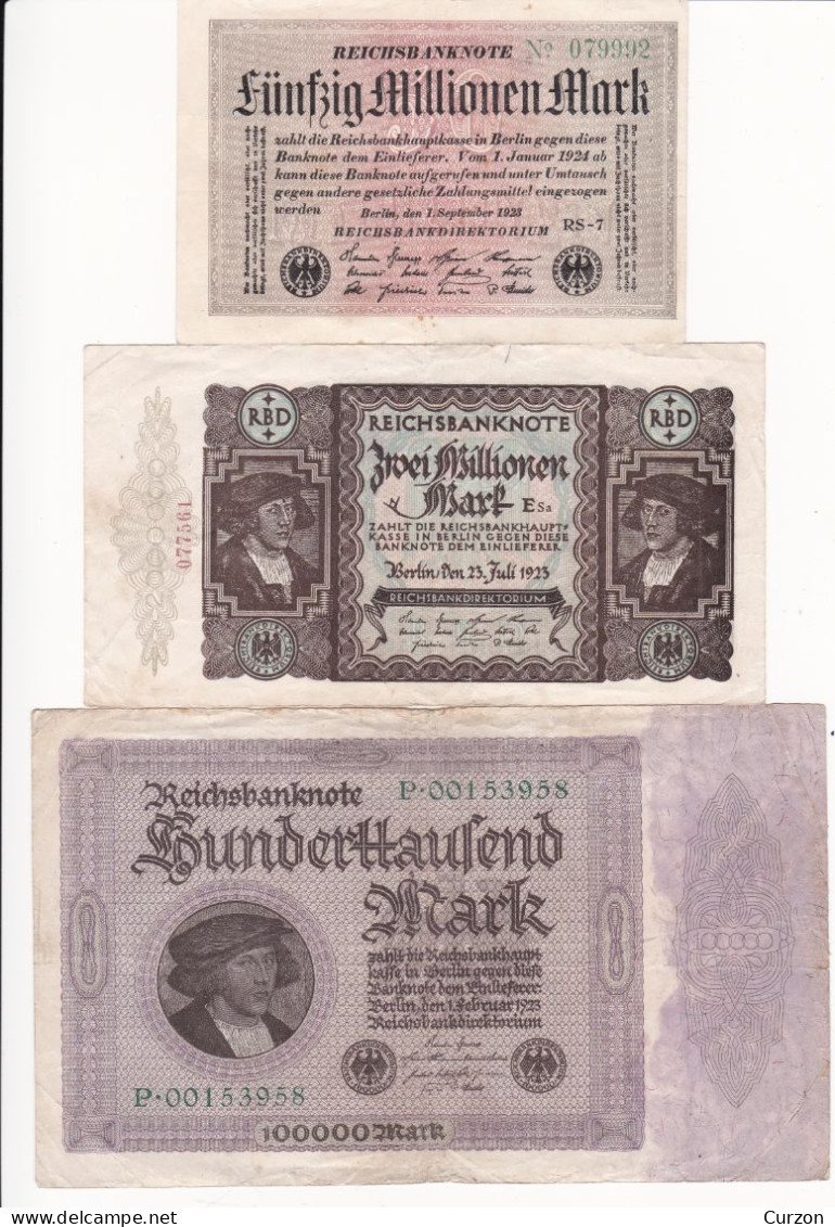 Kleines Konvolut An Reichsbanknoten - Collections