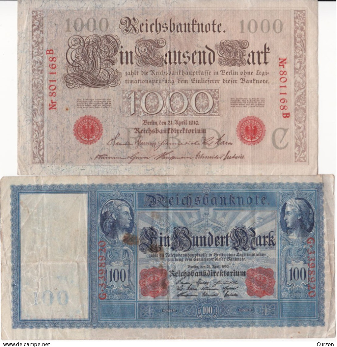 Kleines Konvolut an Reichsbanknoten