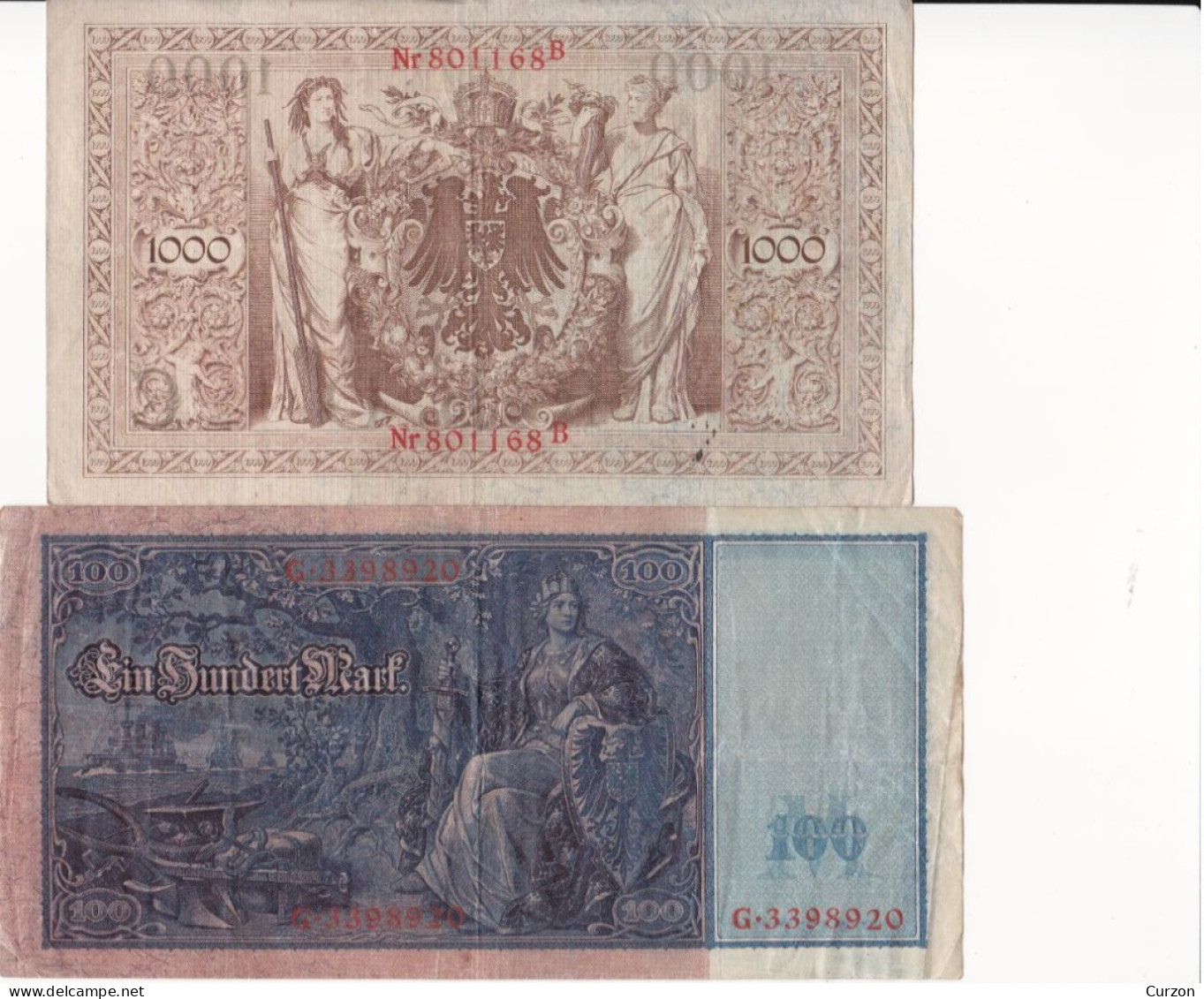 Kleines Konvolut an Reichsbanknoten