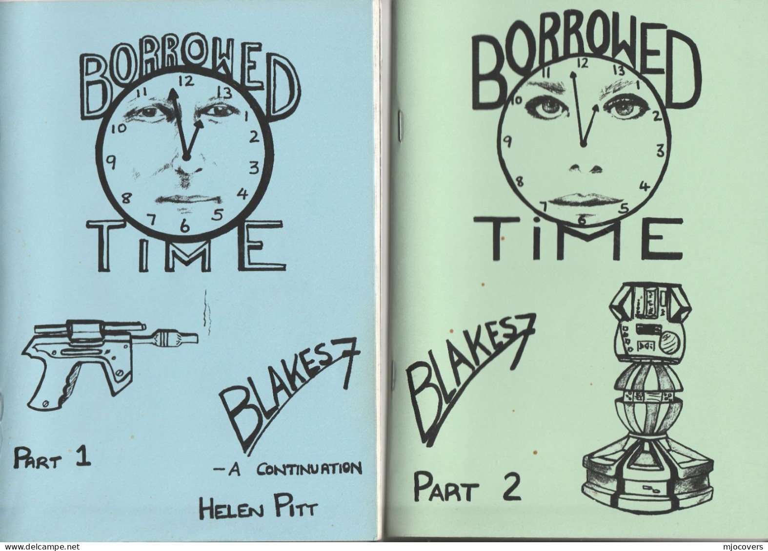 BLAKE'S SEVEN Set Of 5 Fanzine BORROWED TIME  - COMPLETE SET (1985- 1987)  Blakes 7 - Adattamenti Televisivi