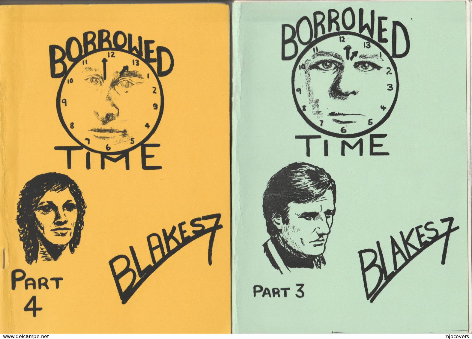 BLAKE'S SEVEN Set Of 5 Fanzine BORROWED TIME  - COMPLETE SET (1985- 1987)  Blakes 7 - Cine / Adaptaciones TV