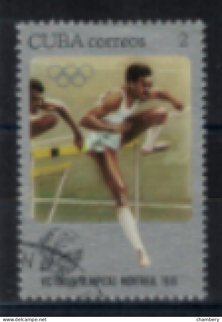 Cuba - "Victoires Cubaines Aux Jeux De Montréal : Casanas Au 110 M Haies : Argent" - Oblitéré N° 1976 1976 - Used Stamps