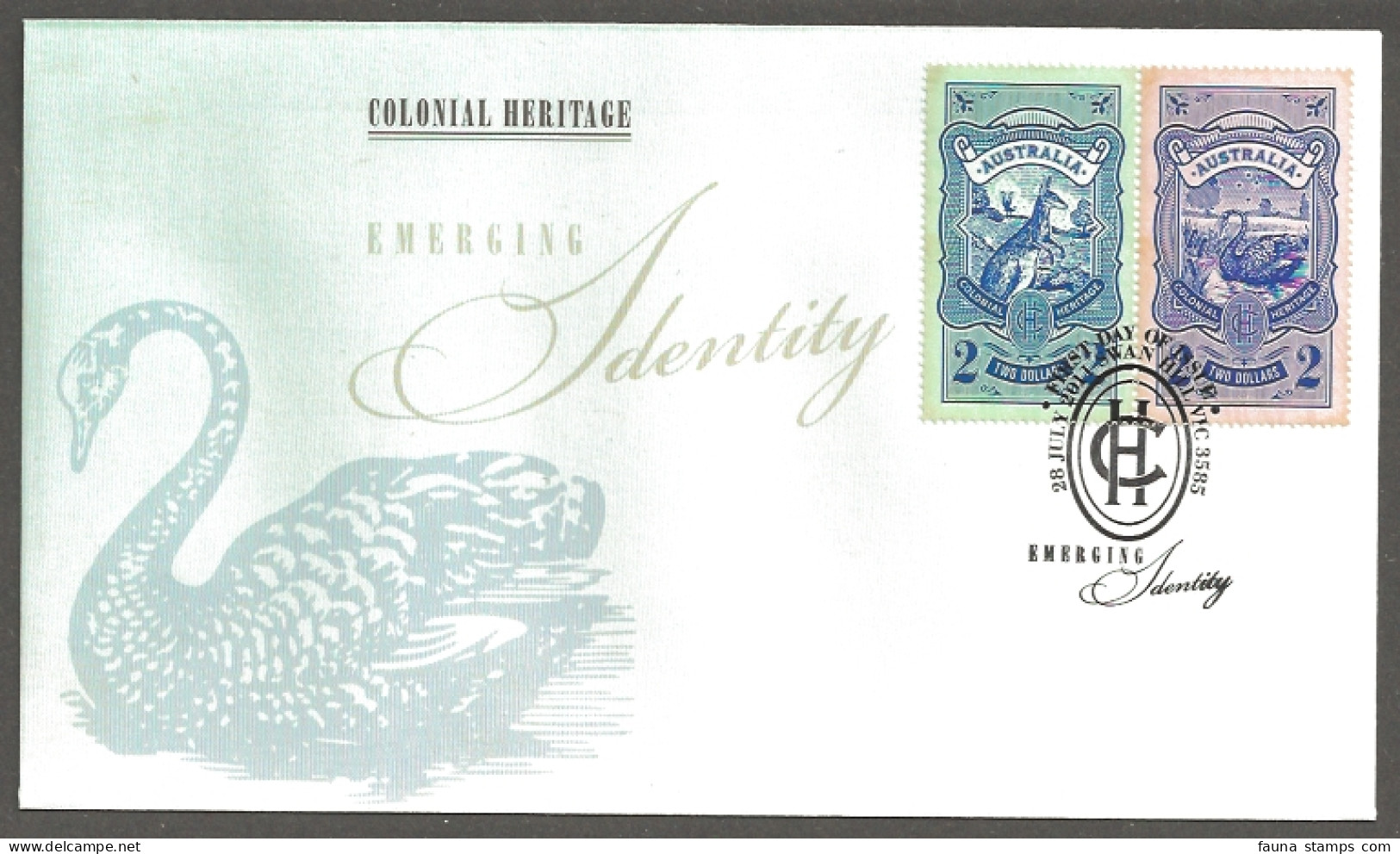 Australia - Colonial Heritage - Emerging Identity, FDC With 2 Stamps, 2011 - Cygnes