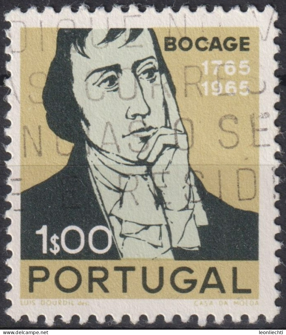 1966 Portugal ° Mi:PT 1023, Sn:PT 991, Yt:PT 1004, Manuel Maria Barbosa Du Bocage - Gebraucht