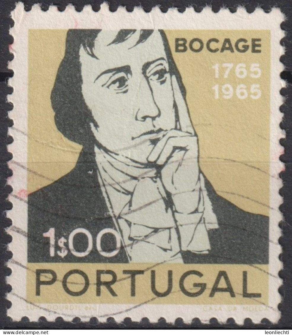 1966 Portugal ° Mi:PT 1023, Sn:PT 991, Yt:PT 1004, Manuel Maria Barbosa Du Bocage - Usado