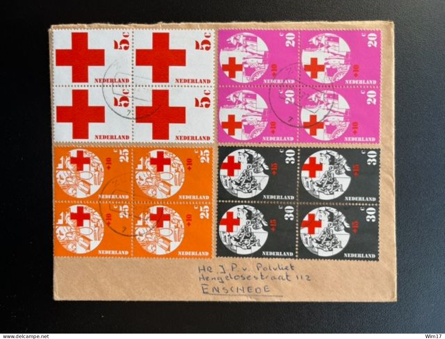 NETHERLANDS 1972 LETTER ZUTPHEN TO ENSCHEDE 18-08-1972 NEDERLAND RED CROSS - Covers & Documents